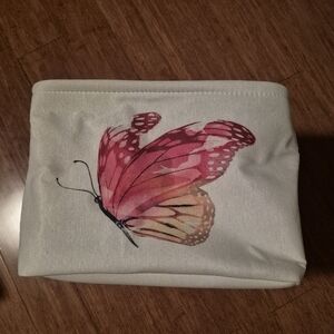 NWT Butterfly Print Canvas Stuff Bin